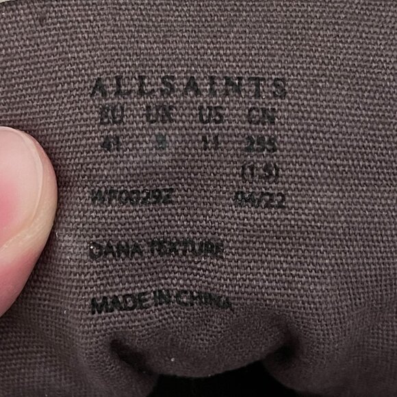 Allsaints Dana Ghost High-Top Sneaker Trainers Canvas, UK 9 US 11 WORN ONCE - Picture 10 of 10